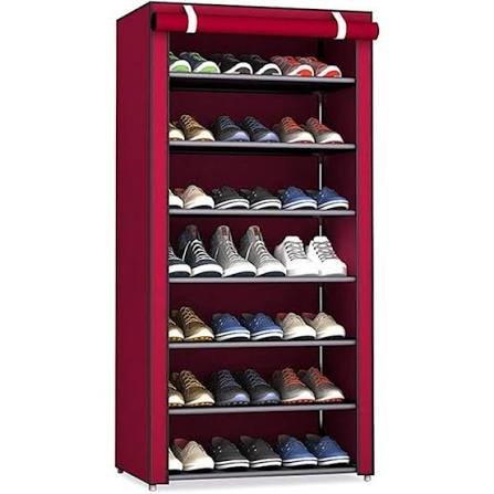 Portable 7-Tier Fabric Shoe Rack Organizer(kabo saare)