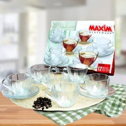 maxim Glassware Tea & Coffee Cup Set (8 Pieces)