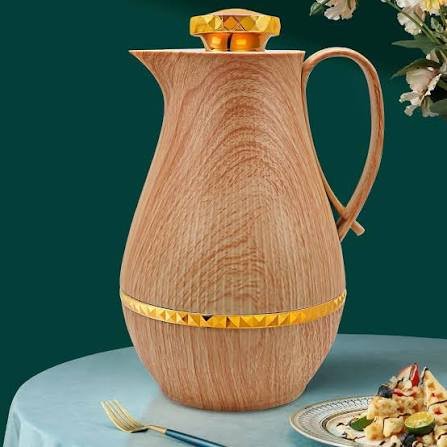 Premium Wooden-Texture Thermal Carafe / Vacuum Flask