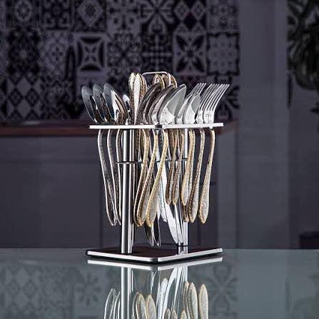 Luxury 24-Piece Cutlery Set with Stand