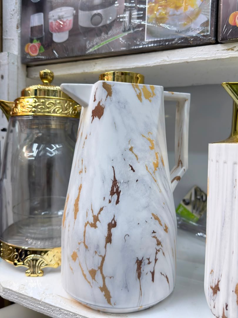 Marble & Gold Vacuum Flask